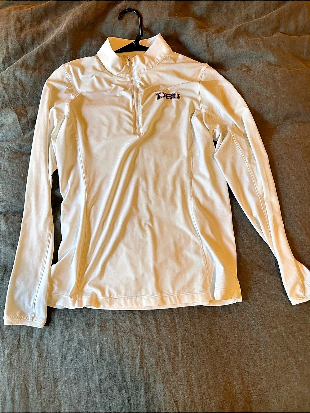 Peter Millar-Antigua Dallas Baptist Patriots White Tribute Quarter-Zip Top
